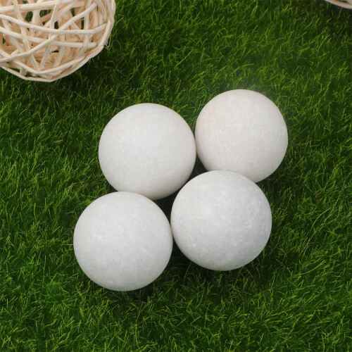 KALLORY 4Pcs Reusable Stone Ice Cubes Classic Charm Natural Marble For Drinks 2