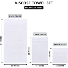Luxusná sada uterákov, 8 kusov, 600 g/m², bavlna s prstencovou pradenou textíliou