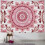 Rosa Boho Mandala-teppe 102x76 cm 1