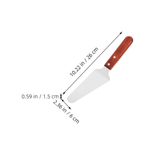 Wood and Metal Pizza Server Set – 2 Piece 1