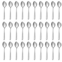 Spoons, Funnydin 36 Pieces Stainless Steel Spoons Set, 6.8 Inch, Spoons Cutlery Only, Dishwasher Safe, Dinner Spoon, Dessert Spoons for Home Kitchen &