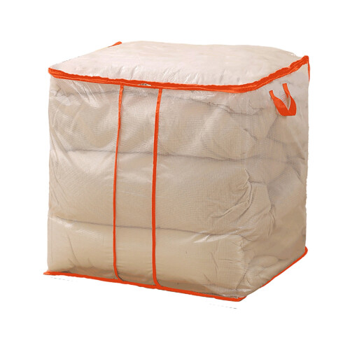 Orange PVC-netpose til tøjopbevaring 62x62x50 cm 1