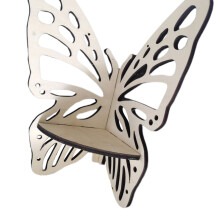 Étagère d'angle fonctionnelle, étagère décorative ajourée en forme de papillon, support d'angle robuste