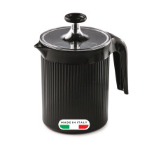 Snips Cremix, Milk Frother Handheld, Manual Milk Frother for Cappuccino, Milk Foam Cappuccinatore Black, 0.50 LT, 10 x 14.5 x 15.2 cm, Made in Italy,