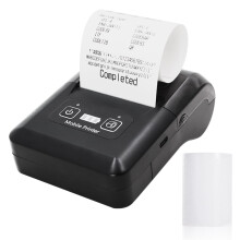 Portable 58mm Bluetooth/USB Thermal Receipt Printer for iOS & Android – Compatible with 57mm/2" Labels & Tickets