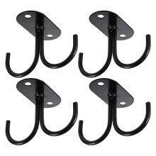 Ganchos para tazas debajo del armario, soporte rústico para tazas de café (negro)