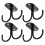 Under Cabinet Mug Hooks, Rustic Coffee Cup Holder Rack (Black) 1