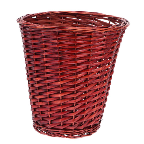 Lixeira decorativa Worgeous em rattan, 28 x 28 x 18 cm (11 x 11 x 7,07 polegadas).