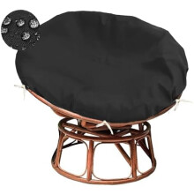 Papasan-Kissenbezug schwarz 50 Zoll wasserabweisend maschinenwaschbar