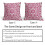 Conjunto de 2 capas de almofada boho rosa choque em linho, 50x50cm (20x20 polegadas). 6