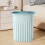 Kitchen Trash Can, Step-On Garbage Can with Lid, Tall Kitchen & Bathroom Trash Can, Small Office Waste Bin, Blue - 5