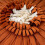 Housse de coussin à fleurs en velours orange 45 x 45 cm 4