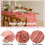 Chemin de table en mousseline rose dégradée, 4 pièces, 1,83 m 4