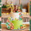 Diskokugle Cupcake Toppers Retro Guld Sølv Grøn Brun24 6