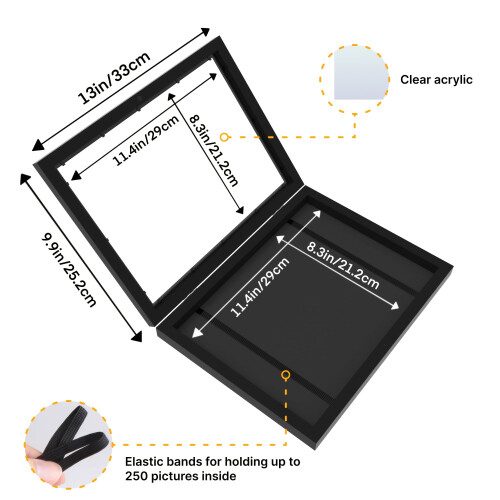 Konstramar för barn 8,5x11, öppning framtill, 2/4/8-pack 2