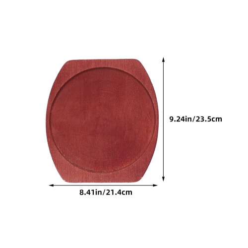 Cast Iron Sizzling Plate with Wooden Base 1