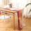 Chemin de table en mousseline rose dégradée, 4 pièces, 1,83 m 2