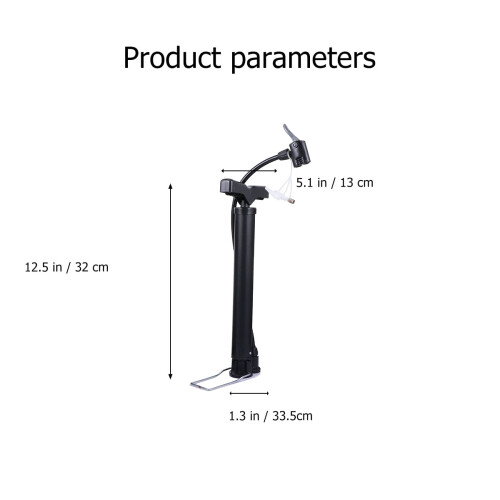 Masteelf Bärbar Cykelpump – Ferrolegering, 33 cm 1
