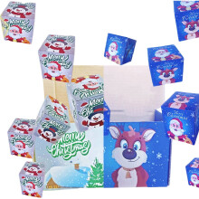 Caja de regalo sorpresa navideña explosiva 2025 | Dinero y papel de bendición con expulsión automática | Compartimento secreto | 1 juego Jumpbox