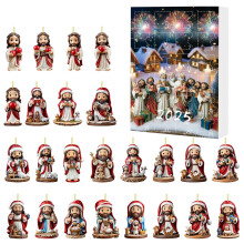 Herbruikbare kerstadventskalender voor 24 dagen