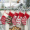 Meias de Natal de tricô, 40 cm (16 polegadas), com estampa de flocos de neve, renas e bonecos de neve, perfeitas para decorar presentes, doces e 1