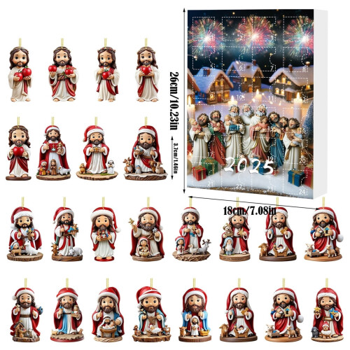 Herbruikbare kerstadventskalender voor 24 dagen 2