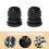 FRCOLOR Presse-étoupes étanches noirs, lot de 10 3