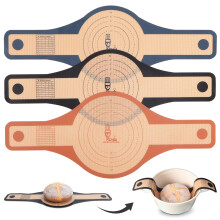 SUPER KITCHEN 3PCS 2-Size 24cm&21cm Silicone Bread Sling for Dutch Oven with Extra Wide and Long Handles, Non Stick Sourdough Sling for Transfer Sour