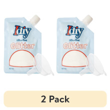 (Pachet de 2) iDIY Sclipici Ultra Fin 100g – Alb Zăpadă, Non-toxic, Pungă și Pâlnie Ușor de Turnat, pentru DIY, Școală, Festivaluri,