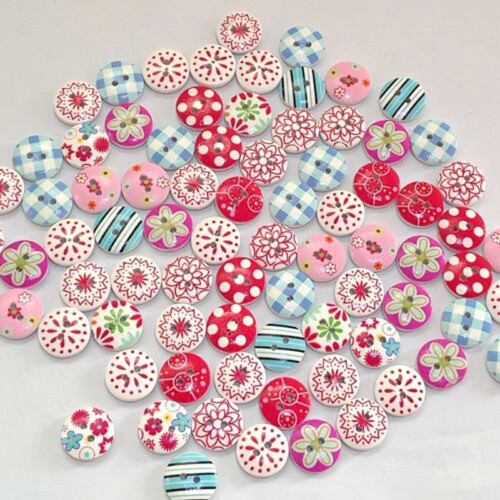 Ξύλινα κουμπιά κάτω από 5$! Κουμπιά για scrapbooking Είδη χειροτεχνίας 100 τεμάχια μεικτά