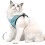 Adjustable Escape-Proof Cat Harness and Leash Set Green L 1