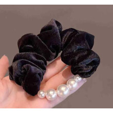 2 coleteros grandes de terciopelo para el cabello, ideales para coletas, para mujeres y niñas. Accesorios para el cabello.