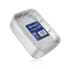 Coppice Mini Aluminium Foil Tray for Baking, BBQ, Roasting, Grilling & Food Storage | 19cm x 13cm x 2.5cm | Freezer, Microwave, Air Fryer & Oven Safe