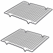 QISF 2 Pack Cooling Rack for Baking - 11" x 10" Stainless Steel Wire Tray for Cake,Cookie Drying Rack for Cooking, Roasting, Grilling, Drying for Cake