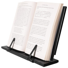 H&S Recipe Book Stand ? Adjustable Text or Recipe Book Holder ? Stand for Display or Desk ? Metal Cookbook Rest ? Bound Document Holder ? Space-Saving