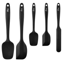 Hotec Food Grade Silicone Spatulas Spoons Set Kitchen Utensils for Baking, Cooking, and Mixing High Heat Resistant Rubber Spatula, Non Stick