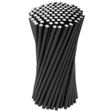 500 x Black Paper Drinking Straws Biodegradable Eco 8" (20cm) Approx (2x250) by Healthy Home