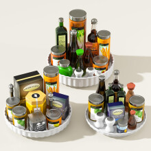 Lazy Susan Turntable, 3 Pack Lazy Susan, Lazy Susan Cupboard Organiser, Rotating Spice Rack for Inside Cupboard Non-Slip Fridge Lazy Susan Turntable