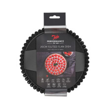 Tala Performance 20 cm Dia Fluted Tart Tin, Professional Gauge Carbon Steel with Eclipse Non-Stick Coating, Loose Base, Perfect for savoury or Sweet