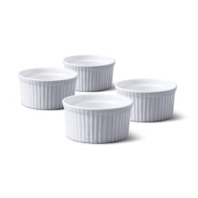 WM Bartleet & Sons 1750 TSET40 Set of 4 Traditional Porcelain Ramekins 9cm Diameter? White
