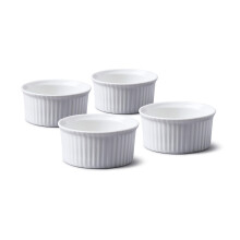 WM Bartleet & Sons 1750 TSET41 Set of 4 Traditional Porcelain Ramekins 7.5cm Diameter? White