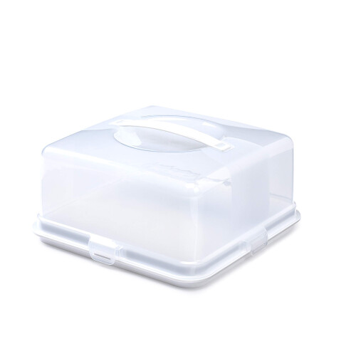 ACCURATE Plastic Cake Box, White (SQUARE)