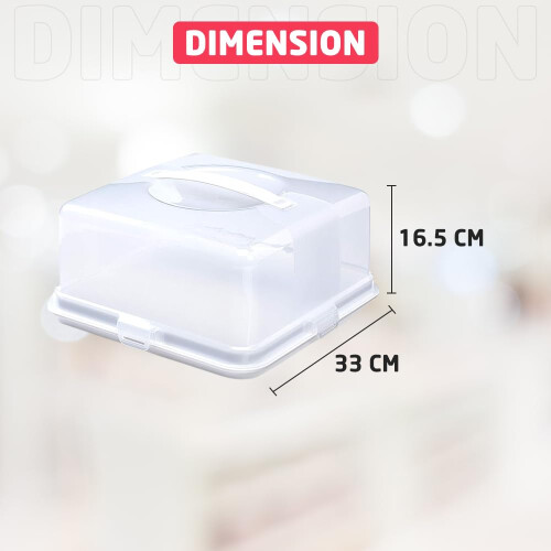 ACCURATE Plastic Cake Box, White (SQUARE) 2