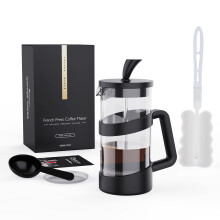 RAINBEAN 2 Cup Cafetiere Coffee Press French Press Maker for Filter Coffee Loose Tea and Milk Froth with Triple Stainless Steel Filter, Heat Resistant