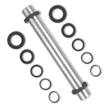 Super Kitchen Adjustable Stainless Steel Rolling Pin with Silicone Thickness Guide Rings- Non-Stick Pastry Dough Roller for Fondant, Pizza, Pasta-