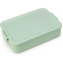 Brabantia - Make & Take Lunch Box - Large Volume (2L) - BPA-Free - Lid with Clips - Suitable for Freezer - Dishwasher & Microwave Safe - Jade Green -