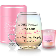 Leaving Gifts for Colleagues Iridescent Wine Glasses Retirement Gifts for Women Thank You Goodby Gifts for Colleagues Friend Birthday Christmas