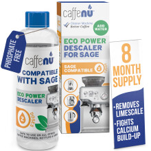 Sage Compatible Descaling Solution. 200ml Descaler Compatible with All Sage and Breville Coffee Machines. Removes Limescale and Provides Hotter