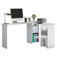 Wooden corner desk Lusias White