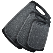 KIMIUP Chopping Board Set, 3 Chopping Boards with Non-Slip Feet, Juice Grooves, BPA Free, Easy Grip Handle, Dishwasher Safe Kitchen Accessories